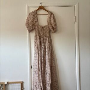 Floral Puff Sleeve Maxi Dress